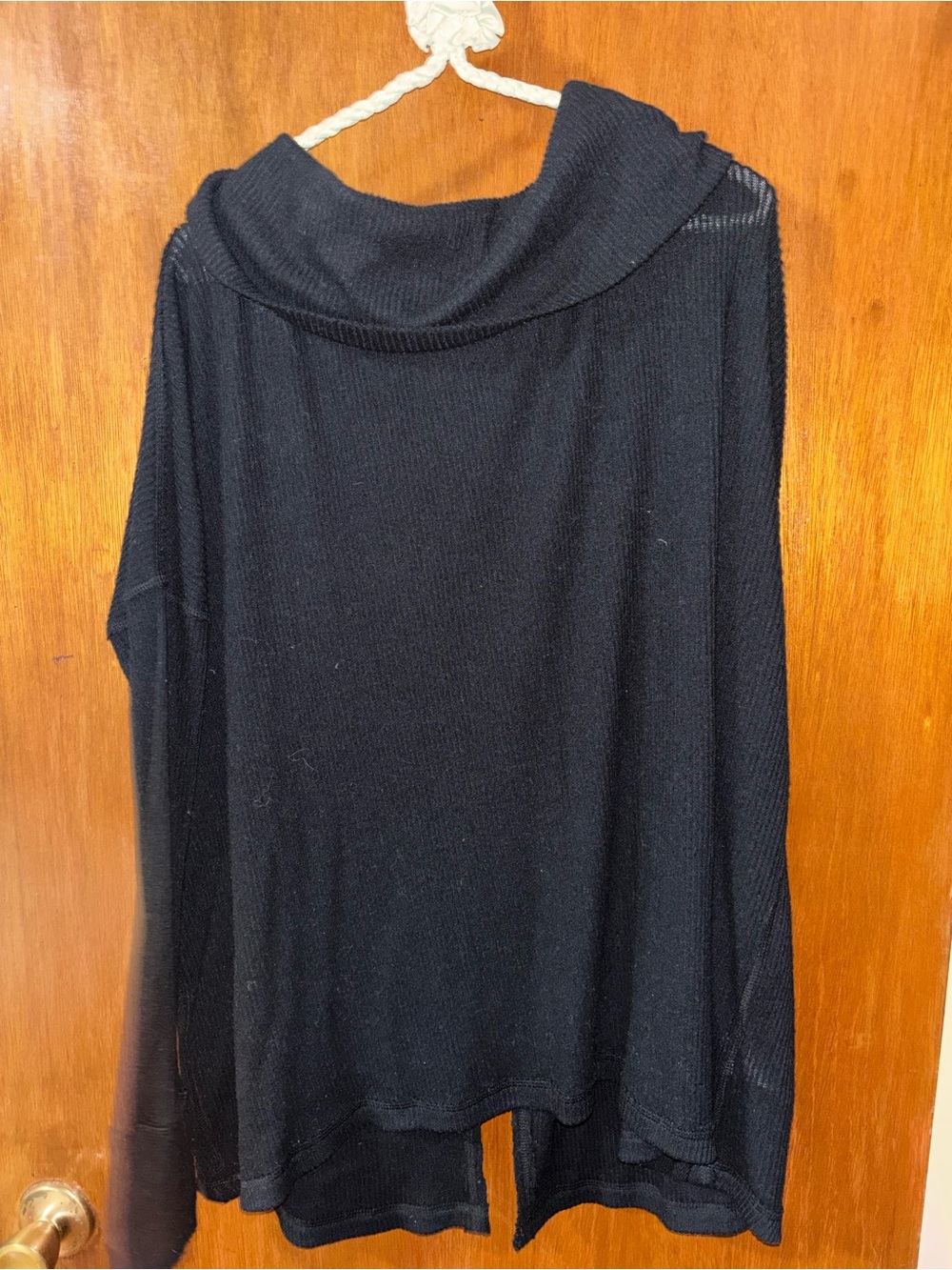 We The Free Black Cowl Neck Lightweight Top